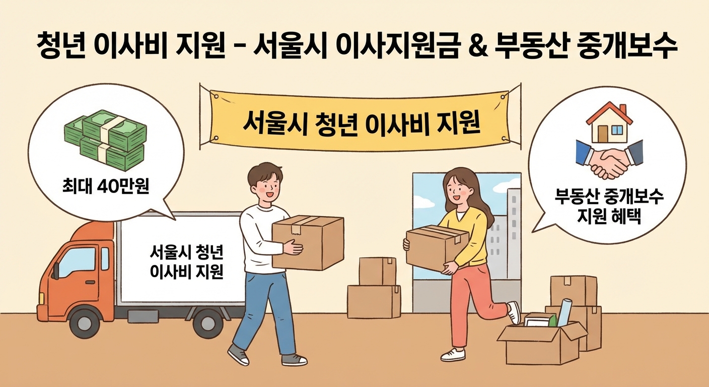 서울시 청년 이사비 지원 사업 안내 포스터