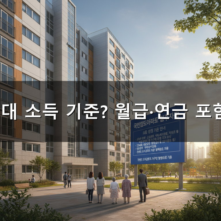 국민임대아파트 입주자격 소득 산정 시 근로소득 및 연금 포함 여부