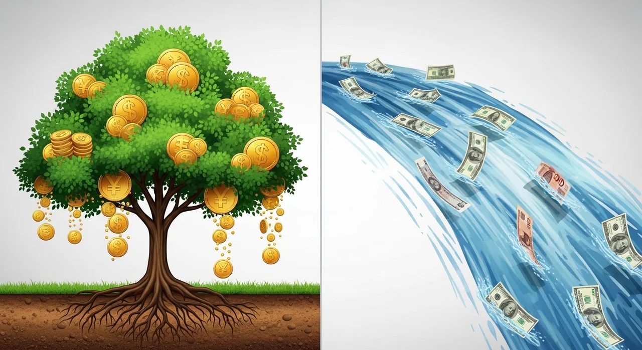 은퇴 자산 vs 현금 흐름 자산 비교