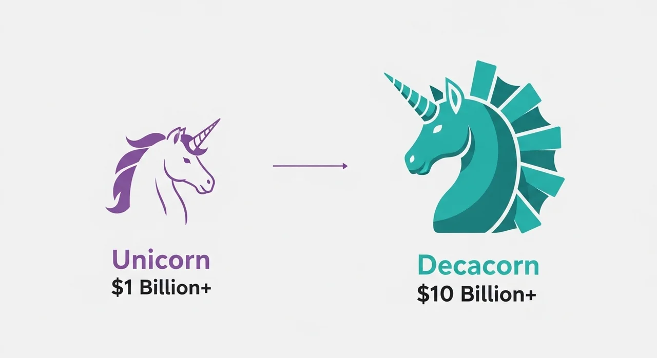 유니콘과 데카콘 기업, 한눈에 비교하기