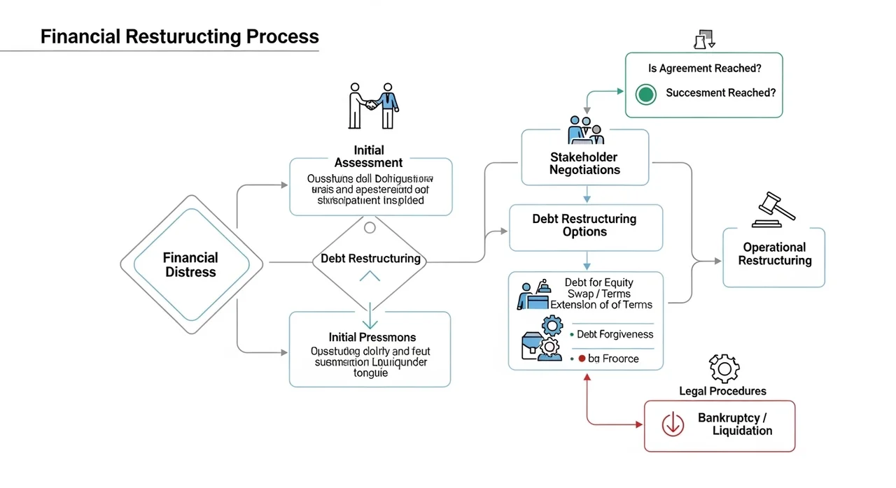구조조정의 핵심 단계와 처리 방식