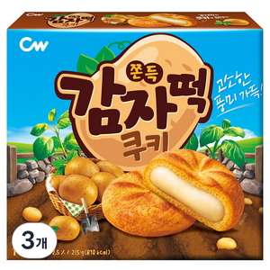 청우식품 쫀득 감자떡쿠키, 3개, 215g
