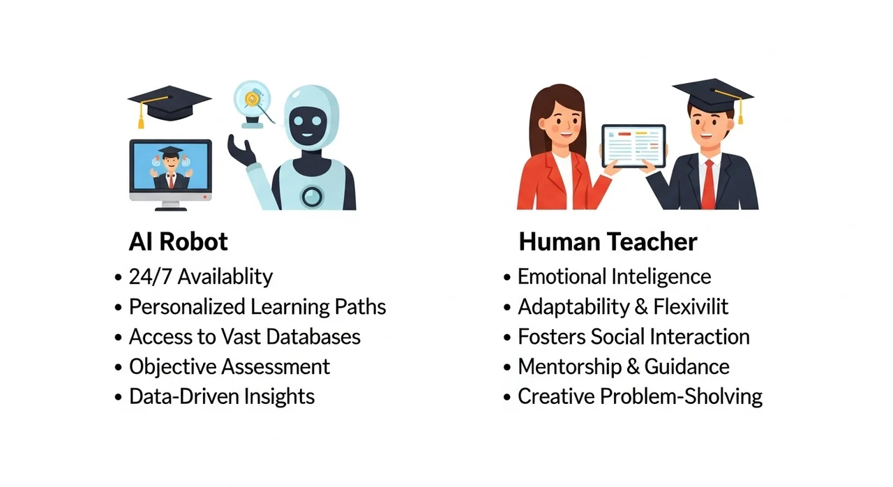 교사와 AI의 역할 비교: 지식 전달 vs 가치 교육