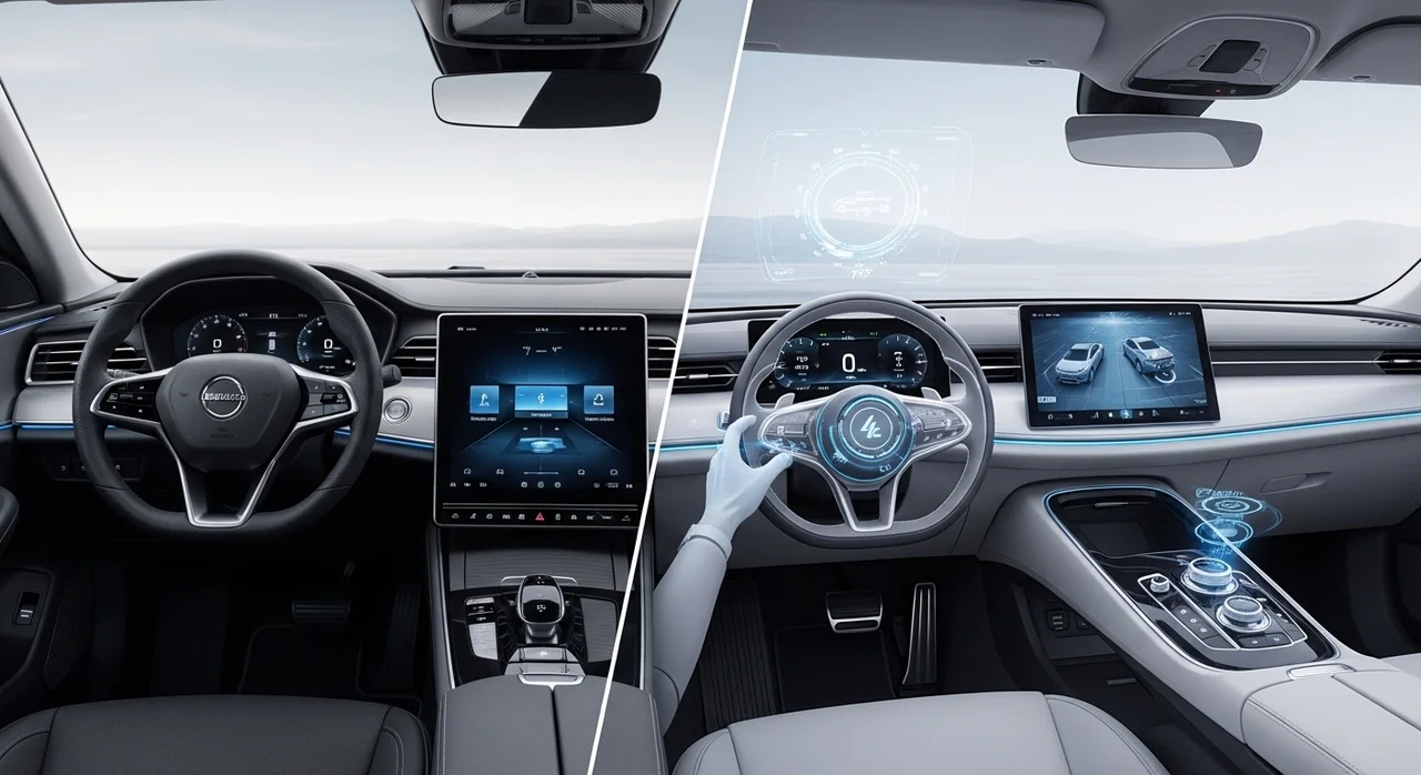 이전 모델 vs 페이스리프트 실내 비교