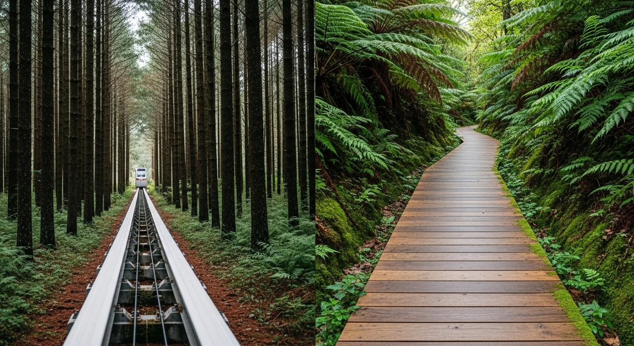 모노레일 탈까, 말까? 코스별 장단점 비교