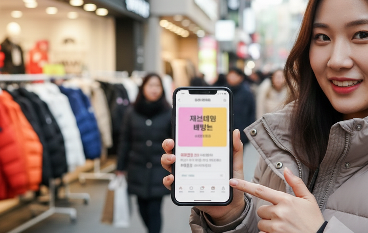 패딩 할인 확인하기 본문 안내 이미지