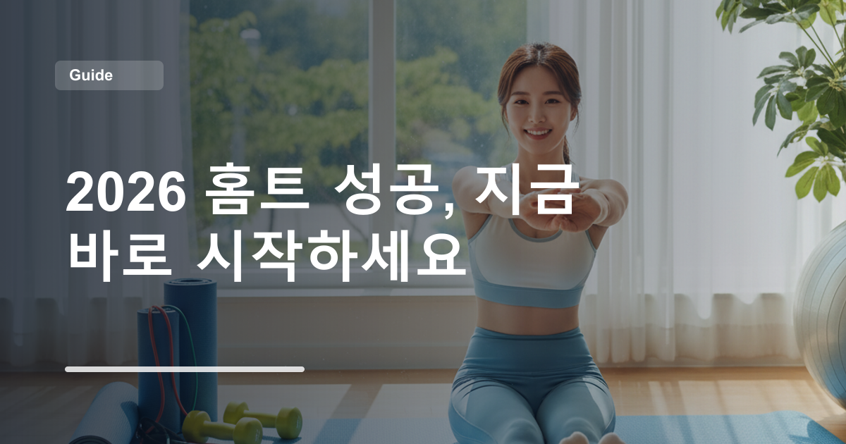 2026 홈트 성공, 지금 바로 시작하세요
