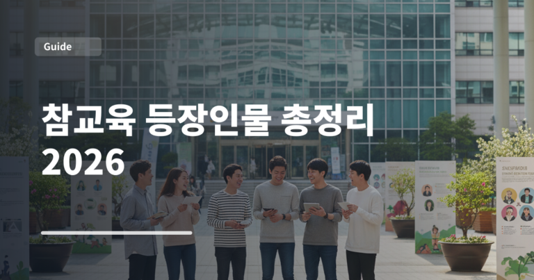 참교육 등장인물 총정리 2026